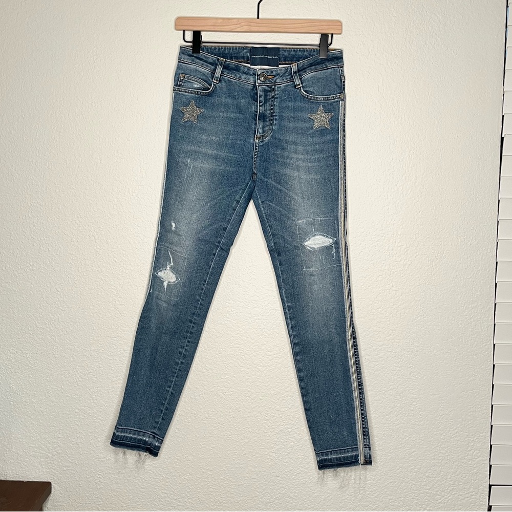 Ermanno Scervino metallic star jeans